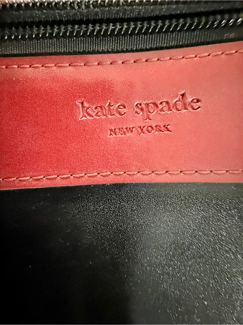 kate spade black and red leather Y2K small shoulder bag Women’s purse